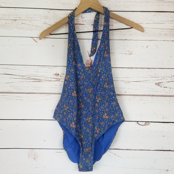 Veronica Beard | Sails Micro Floral Blue One Piece Swimsuit NEW - Picture 2 of 7